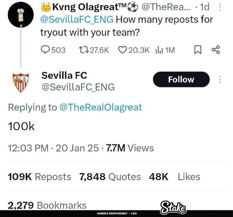 From Lagos Liga to La Liga: Nigerian Amateur Footballer Scores Sevilla Trial After Twitter Campaign