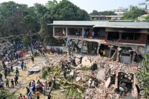 JUST IN: Bangladesh Protesters Destroy Buildings Linked to Ousted Leader Sheikh Hasina
